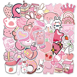 Set 50 Miếng Dán Trang Trí Đa Năng Phong Cách Retro Xinh Xắn MÃ ST2070