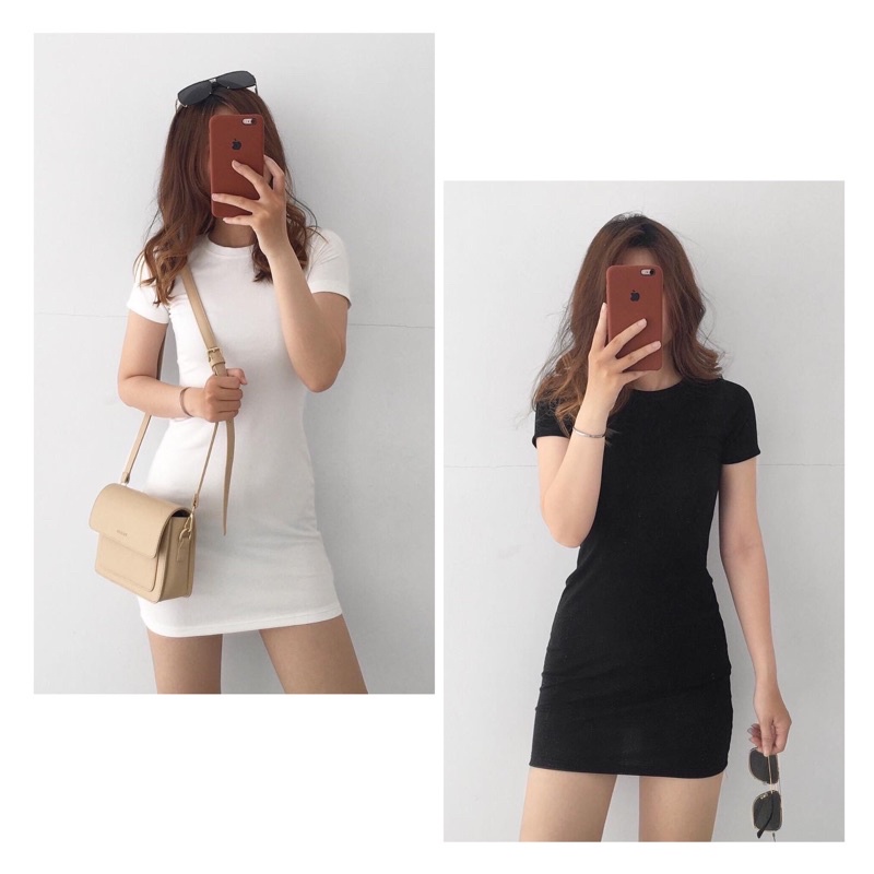 VÁY BODY BASIC TAY NGẮN [GEMI SHOP]