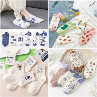 RẺ VÔ ĐỊCH  tất nữ , vớ cổ ngắn, dài họa tiết dễ thương phong cách hàn quốc