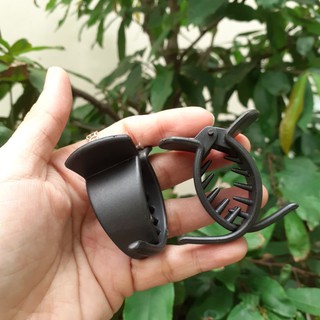 Kẹp tóc 2 răng nhám màu đen