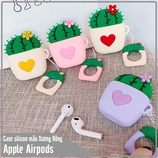 Vỏ silicon cho tai nghe Airpods mẫu Cây Xương Rồng