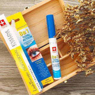 Tinh Chất Dưỡng Mi Eveline 8in1 Total Action Lash Therapy professional