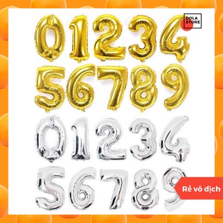 Bóng bay chữ số trang trí sinh nhật size 45cm