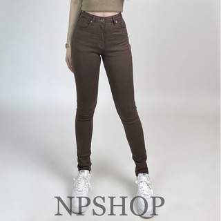 Quần jean nữ lưng cao slim fit NPSHOP, quần bò cạp cao 5 màu vải jeans mộc siêu tôn dáng