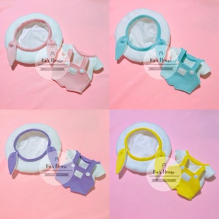 {15cm-20cm} CÓ SẴN - Set yếm áo mũ thỏ, outfit doll, outfit