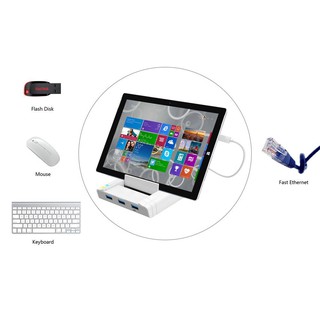 UNITEK hub USB 3.0 (3 cổng) + RJ45 1000Mbps + Dock Surface pro 3-4, MTB + Đầu chuyển OTG