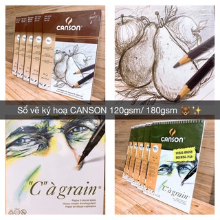 [CANSON] Sổ vẽ / Tập ký hoạ Canson size A4 120gsm/ 180gsm