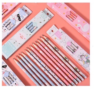 Set 10 bút chì hoạ tiết hoạt hình dễ thương Bi store
