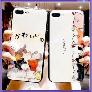 [HOT] Ốp Lưng Kính Cường Lực Family Cat