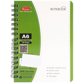 Sổ Lò Xo Grand A6 TMG-8554 - Màu Xanh Lá Mạ
