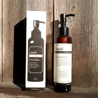 [CHÍNH HÃNG] Dầu tẩy trang Kiểm Soát Bả Nhờn Klairs Gentle Black Deep Cleansing Oil 150ml