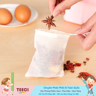 Túi Vải Sợi Đan Dây Rút Đồ Lọc Ướp Trà Sữa Nấu Thuốc Bắc Nước Ép Hầm Xương Nấu Phở Đựng Đồ Cá Nhân A658