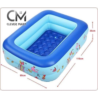 Bể bơi 2 tầng 1m2 có họa tiết, hồ bơi cho bé