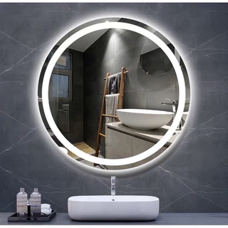 Gương tròn treo tường led cảm ứng cao cấp VUADECOR nhiều kích thước (Full phụ kiện)