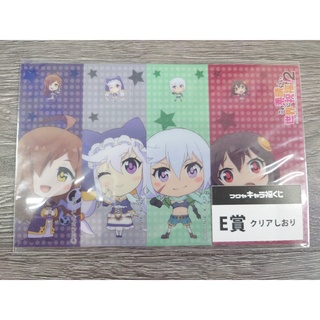 [ Ora Ora ] Bộ kèm sách trong suốt Set Clear Bookmark 4 Nhân Vật Konosuba