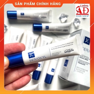Tuýp dưỡng chất tẩy tế bào chết da đầu L'oreal Serioxyl Purifying Refreshing Scalp thinning hair 15ml