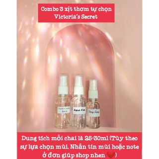(30ML)COMBO 3 XỊT THƠM VICTORIA'S SECRET