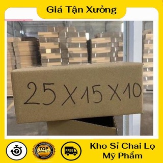[TRÙM SỈ] [Combo 10sp] Hộp Carton Giá Rẻ ❤ [25x15x10] Thùng Hộp Carton Đóng Gói Hàng , phụ kiện du lịch