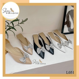 Giày dép sục mũi nhọn nơ nữ đẹp hàn quốc SHOES PARADISE L051