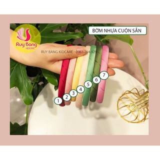 Bờm nhựa cuộn sẵn [ bảo hành bờm] - cài/xược bọc màu tông HQ -  Set 2 chiếc