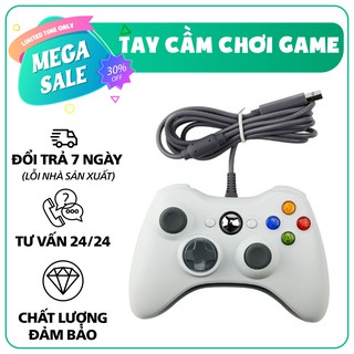 Tay cầm chơi game siêu mượt usb for pc360 không rung ( màu đen và trắng)new2021