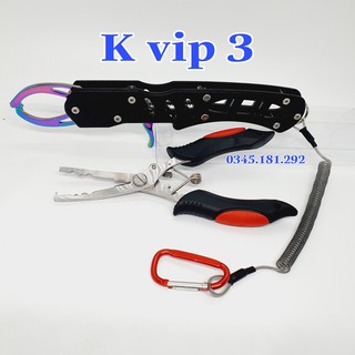 Bộ kìm kẹp cá và kìm gỡ lưỡi không rỉ cao cấp K Vip3  Bộ Kìm kẹp ionx Cá đa năng tiện lợi  Phụ kiện câu lóc