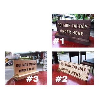 Bảng gỗ Order here/ Gọi món tại quầy nhiều mẫu mã - LUXI decor
