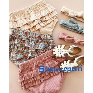 Quần Short Lưng Cao In Hoa Cho Bé Gái