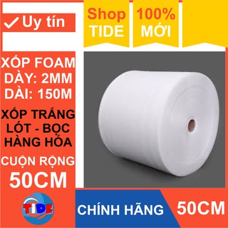 [Cuộn 150m x 50cm] Xốp chống sốc 2mm lót bọc hàng hóa – Màng xốp Foam dùng lót nền trong thi công sàn gỗ - Bọc đồ gốm sứ