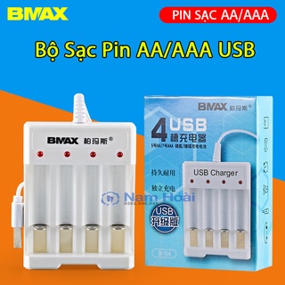 Bộ Sạc 4 Pin AA/AAA BMAX Hàng chính hãng