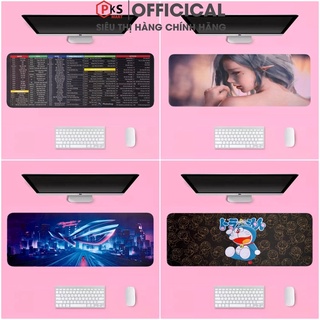Lót Chuột Cỡ Lớn, Pad Chuột 80x30 Anime, Phím Tắt, May Bo Viền Chắc Chắn In 3D Không Bay Màu, Giặt Thoải Mái