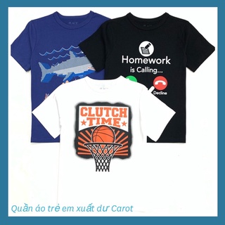 Áo thun bé trai xuất dư size đại từ 4-16 tuổi chất cotton cao cấp thoáng mát mẫu mới nhất