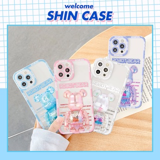 Ốp lưng iphone Robot Bear trong cạnh vuông 6/6plus/6s/6splus/7/7plus/8/8plus/x/xr/xs/11/12/13/pro/max/plus/promax