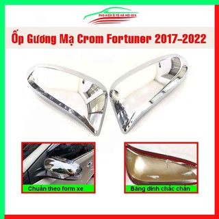 Ốp gương chiếu hậu Fortuner 2016-2020 mạ crom bảo vệ chống trầy trang trí làm đẹp xe