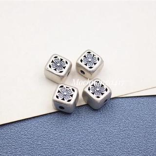 [GIÁ SỈ] Charm cỏ 4 lá bạc cao cấp hình vuông cực xinh - Hàng bạc loại 1 siêu đẹp PH381