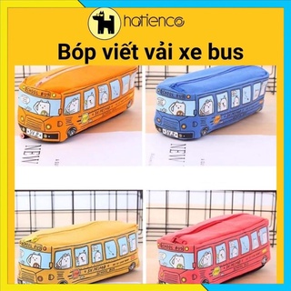 [FREESHIP] Bóp viết, hộp bút vải xe bus cute