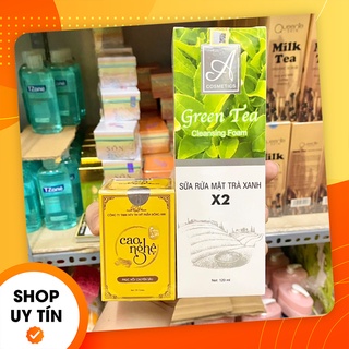 [Chính hãng] Combo Sữa Rửa Mặt Phương Anh A Cosmestic + Cao nghệ phục hồi chuyên sâu Collagen X3 Đông Anh