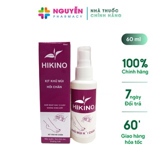 Xịt khử mùi hôi chân thảo dược Hikino - Khô nhanh sau 10s, không dính ướt, an toàn