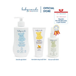 Combo Sữa Tắm Gội 250ml + Kem Đánh Răng Hương Chuối 75ml + Xịt xua Muỗi cho Bé Babycoccole 0M+ TẶNG BÀN CHẢI 119K