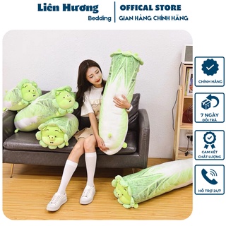 Gối ôm gấu bông bắp cải siêu sinh, chất liệu nỉ mềm mịn có đủ kích thước