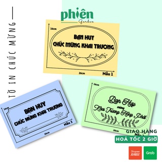 Tờ In Chúc mừng khai trương theo yêu cầu