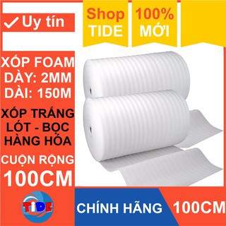 [Cuộn 150m x 100cm] Xốp chống sốc 2mm lót bọc hàng hóa – Màng xốp Foam dùng lót nền trong thi công sàn gỗ - Bọc đồ dễ vỡ