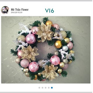 (Giá Tại Xưởng) Vòng Nguyệt Quế Noel Trang Trí Giáng Sinh, Decor Phòng Khách, Shop, Studio của Mê Thảo Flower