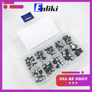 [Mã ELHACE giảm 4% đơn 300K] Combo 10 Loại Tụ Nhôm 0.47uF - 470uF (145 Cái)