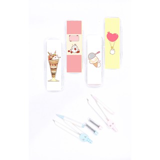 Bộ compa molang CP9 dễ thương kèm ngòi chì bấm compa cute hoạt hình