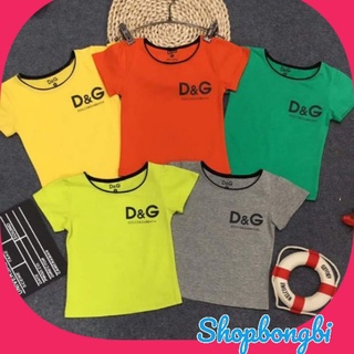 Áo cộc tay bé trai bé gái cotton đẹp mát co dãn thoải mái size 1-7 tuổi