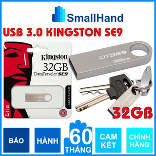 USB 3.0/32GB Kingston DataTraveler SE9 – Vỏ thép nguyên khối – Chịu va đập – Kháng nước – CHÍNH HÃNG – Bảo hành 5 năm