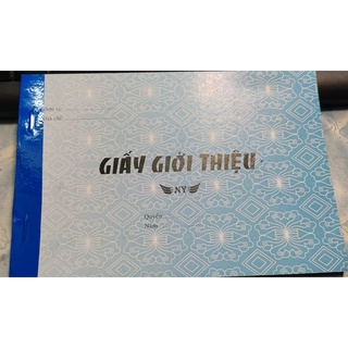GIẤY GIỚI THIỆU 1 LIÊN. KHỔ 13 X 19 CM. VI TÍNH QUỐC DUY