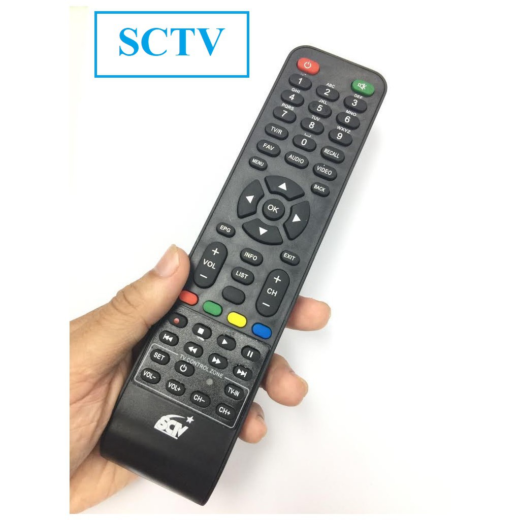 Remote Điều Khiển Digital SCTV - ĐIỀU KHIỂN ĐẦU KĨ THUẬT SỐ SCTV MÀU ĐEN