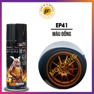 Sơn samurai màu đồng EP41* - chai sơn xịt chuyên dụng dành cho lốc máy, động cơ, bánh mâm xe máy, ô tô